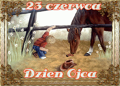 Kartka z koniem Dzień Ojca